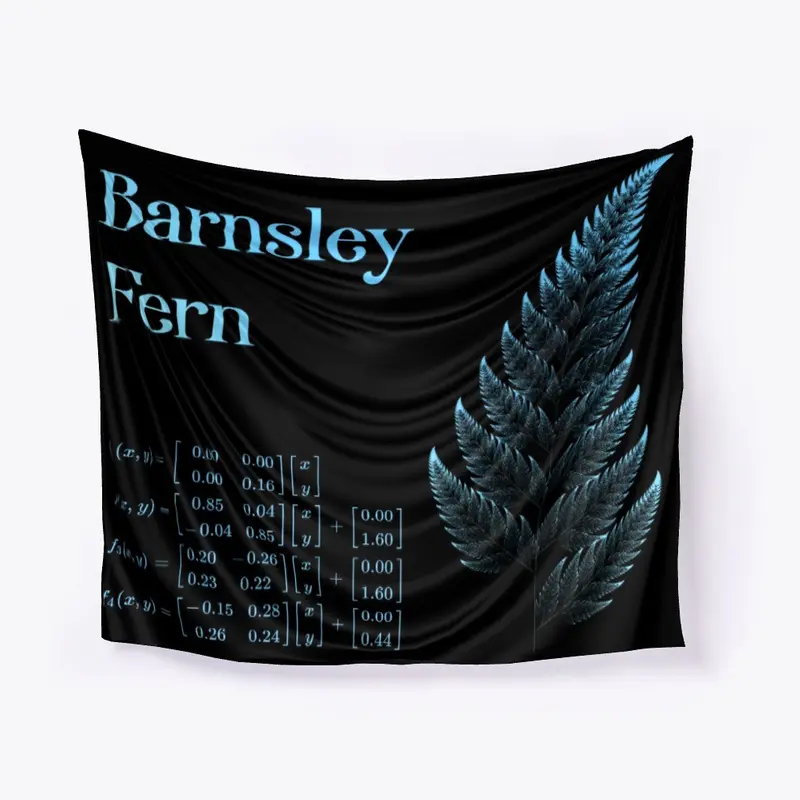 Barnsley Fern Fractal Blue