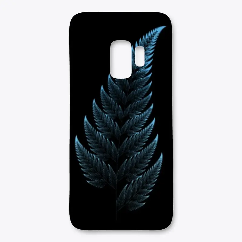 Barnsley Fern Fractal Blue